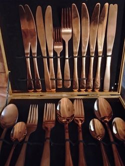 Gold Silverware Set