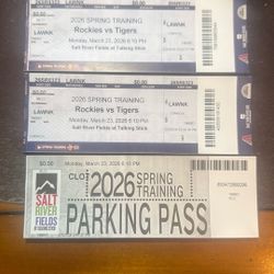 Spring Training Tickets + Parking - Rockies vs. Tigers March 23, 2026, Salt River Fields