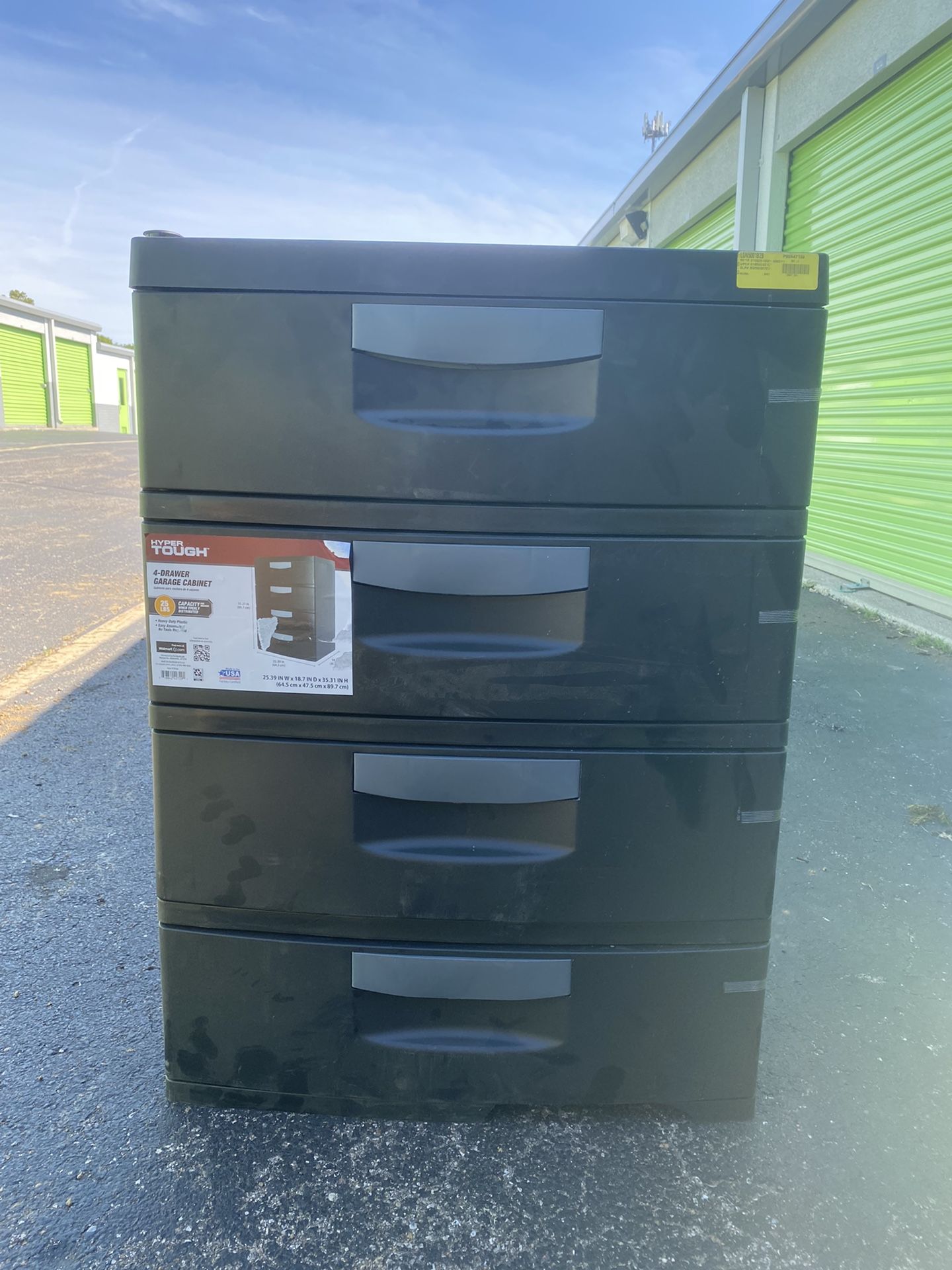 Hyper Tough 4 Drawer Plastic Garage Storage Cabinet