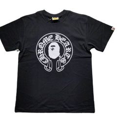 BAPE x Chrome Hearts Black Tee Shirt Size Medium