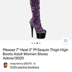 Size 8 thigh high heel boots