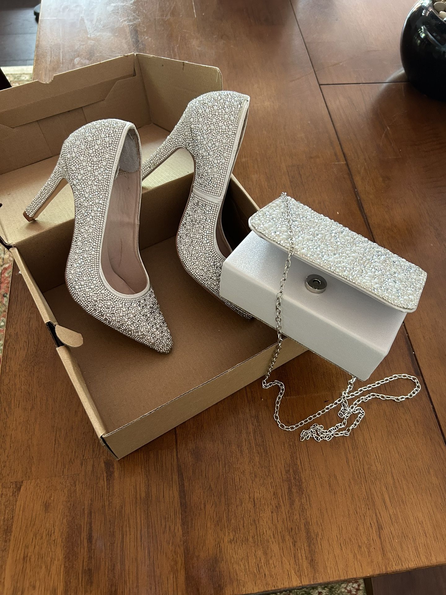 Wedding Heels  With Matching Purse