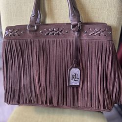Suede Ralph Lauren Handbag