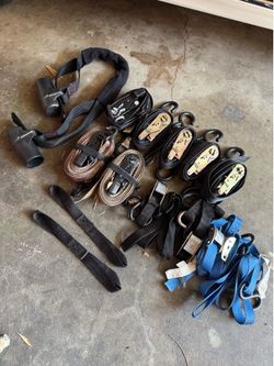 Tie downs ratchet straps loops