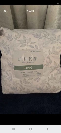 South Point King Size 6-Piece Sheet Set - Leaf Pattern