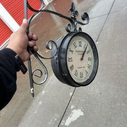 double-sided, retro-style Paddington Station wall clock