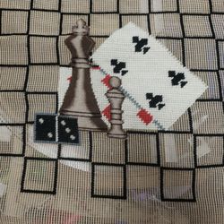 Antique Tapestry Chest And Cards