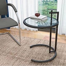 CACHIL Metallic Glass Coffee Table