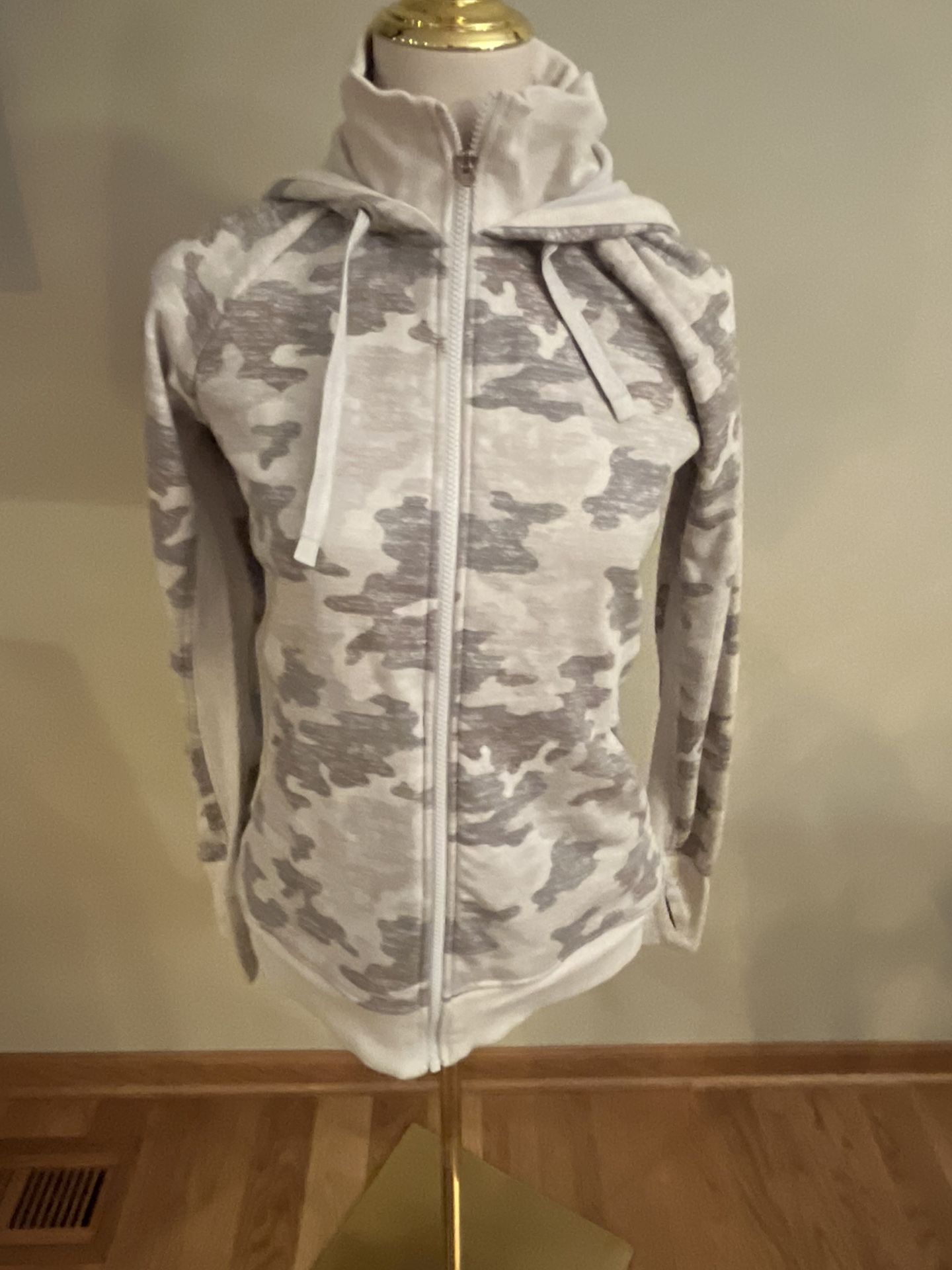 Athleta Size S (tall) Camo Zip up hoodie
