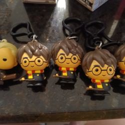 Four Harry Potter And Draco Collectible Bag Tags