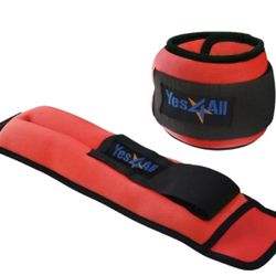 Yes4All Wrist & Ankle Weights Pair 1lb -10lbs, Adjustable Strap for Walking, Jogging, Pilates, Gym Fitness Workout for Women, Men