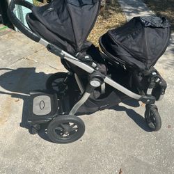 City Select Double Stroller With Rear Gliding Roller For Three Kids
