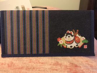 Linen check book wallet