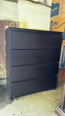 IKEA Malm Black 4-Drawer Dresser
