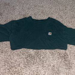 green cropped carhartt long sleeve