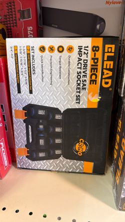 Juego de Casquillos de Impacto Profundo de 1/2' de 8 Piezas, Tuerca de Eje de Rueda SAE Grande Adaptador Estándar 1-11/16 1-9/16 1-3/8 1-7/16 1-1/2 1-