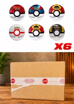 Pokemon Trading Card Games Spring 2026 Poke Ball Tin 6Ct Bundle