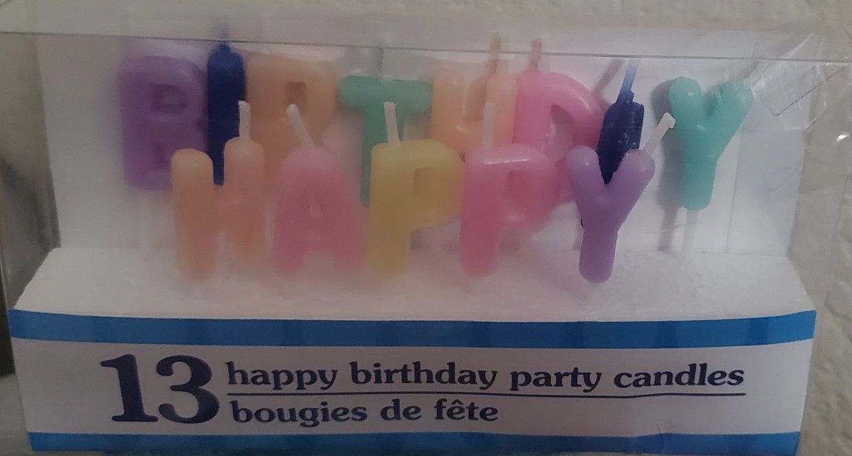 13 BIRTHDAY PARTY CANDLES