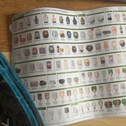 Scentsy Stuff Warmers And A Bag And Some Product Lists 