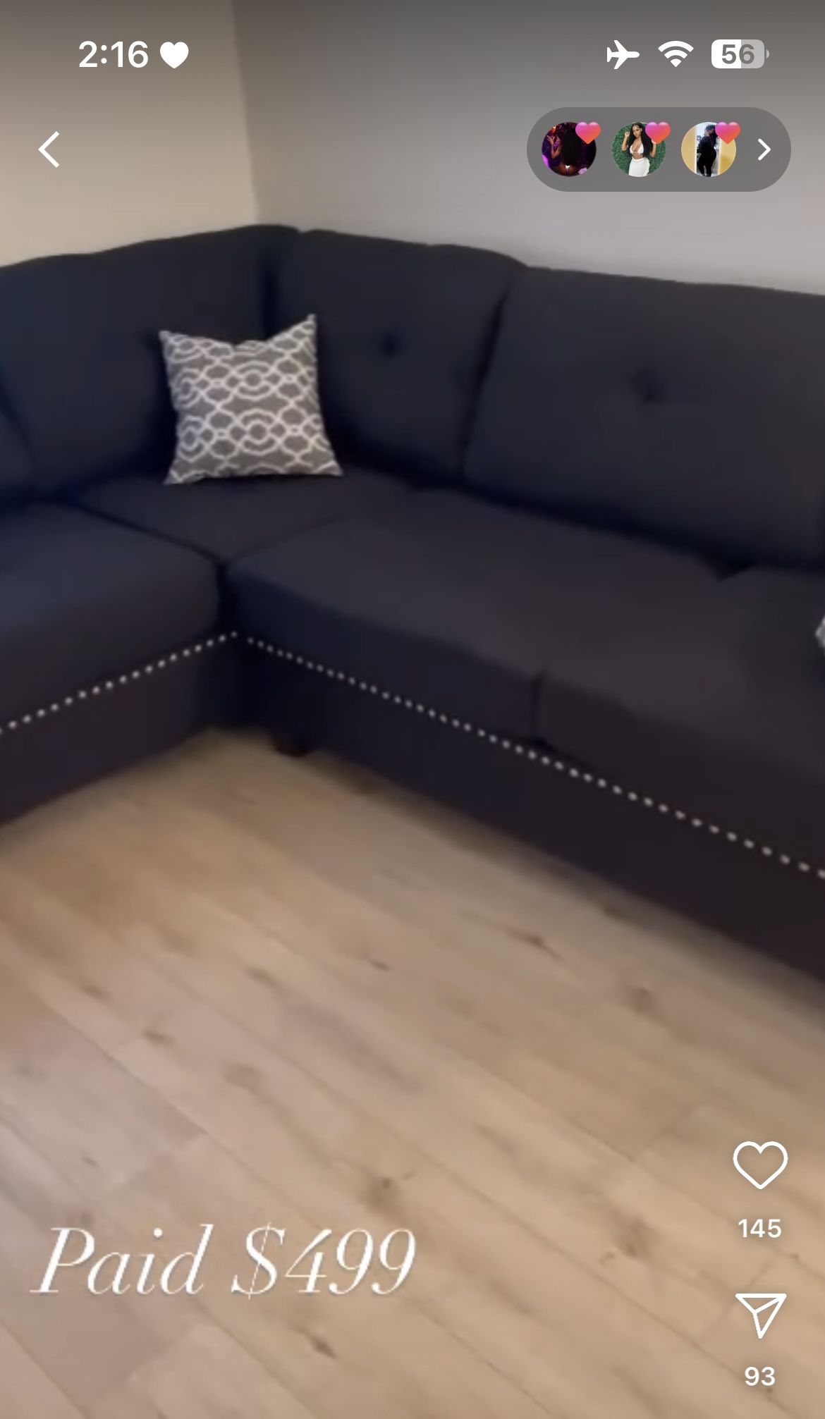 Black Sectional Couch