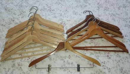 14 Wooden Clothes Hangers