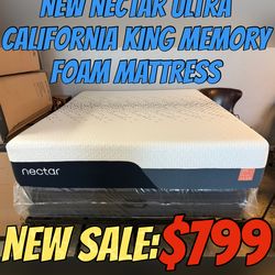NEW NECTAR ULTRA CALIFORNIA KING MEMORY FOAM MATTRESS