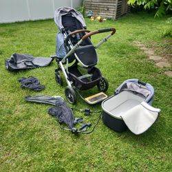 Uppababy Stroller With 2 Seats And Bassinet Piggy Boars