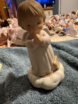Porcelain Angel Child Figurine on Cloud