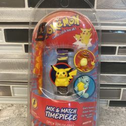 POKEMON MIX & MATCH TIMEPIECE WATCH PIKACHU QUARTZ SQUIRTLE CHARMANDER NEW!