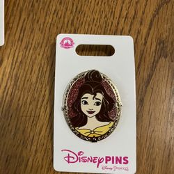 2023 Disney Parks Princess Belle photo Frame  Collection Pin.  Brand new on original card.  Smoke free home  