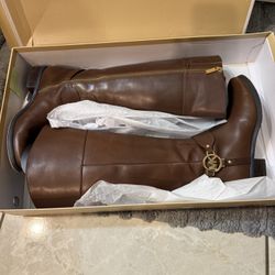 MK Brown Leather Boots