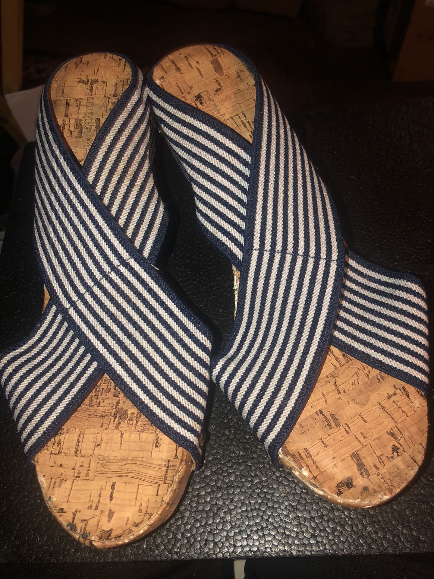 Montego Bay Club Wooden Wedges. Ladies 8 1/2M