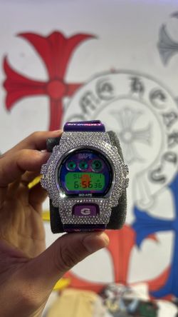 Iced Out Bathing Ape X G Shock Collab