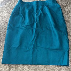 Pencil Teal Skirt