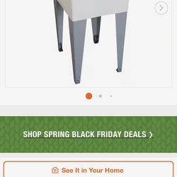 MUSTEE Utilatub Combo 24 in. x 18 in. Polypropylene Floor Mounted Laundry Tub in White