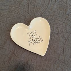 Rae Dunn Just Married Heart Dish perfect for a gift
