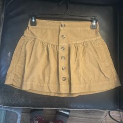 American Eagle, size 0, tan, corduroy skirt 