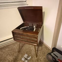 RCA SHF-7 Consolette Record Player Runs Needs TLC 