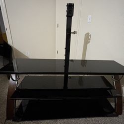 TV Stand With Floating Mount And Shelves