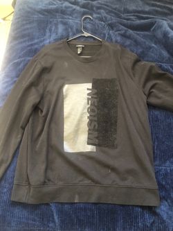 H&M Long Sleeve Fleece Crewneck (Black)
