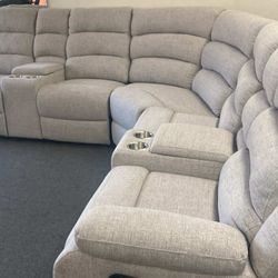 New Bone Recliner Sectional Couch! Free Delivery 🚚!