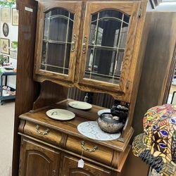Oak China Hutch