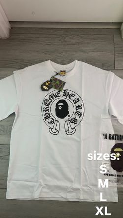 Chrome x Bape tee white