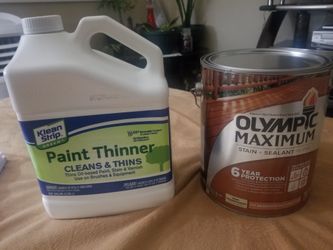 1 Gallon Paint Thinner and Olympic maximum satin select