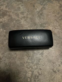 Authentic Versace Hard Eyeglass Case - Black Clamshell