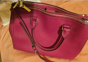Michael Kors Saffiano Leather Satchel – Raspberry Pink (Like New)