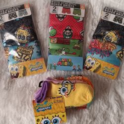 SpongeBob Boxer Briefs & Socks with Mario Boxer Briefs 
