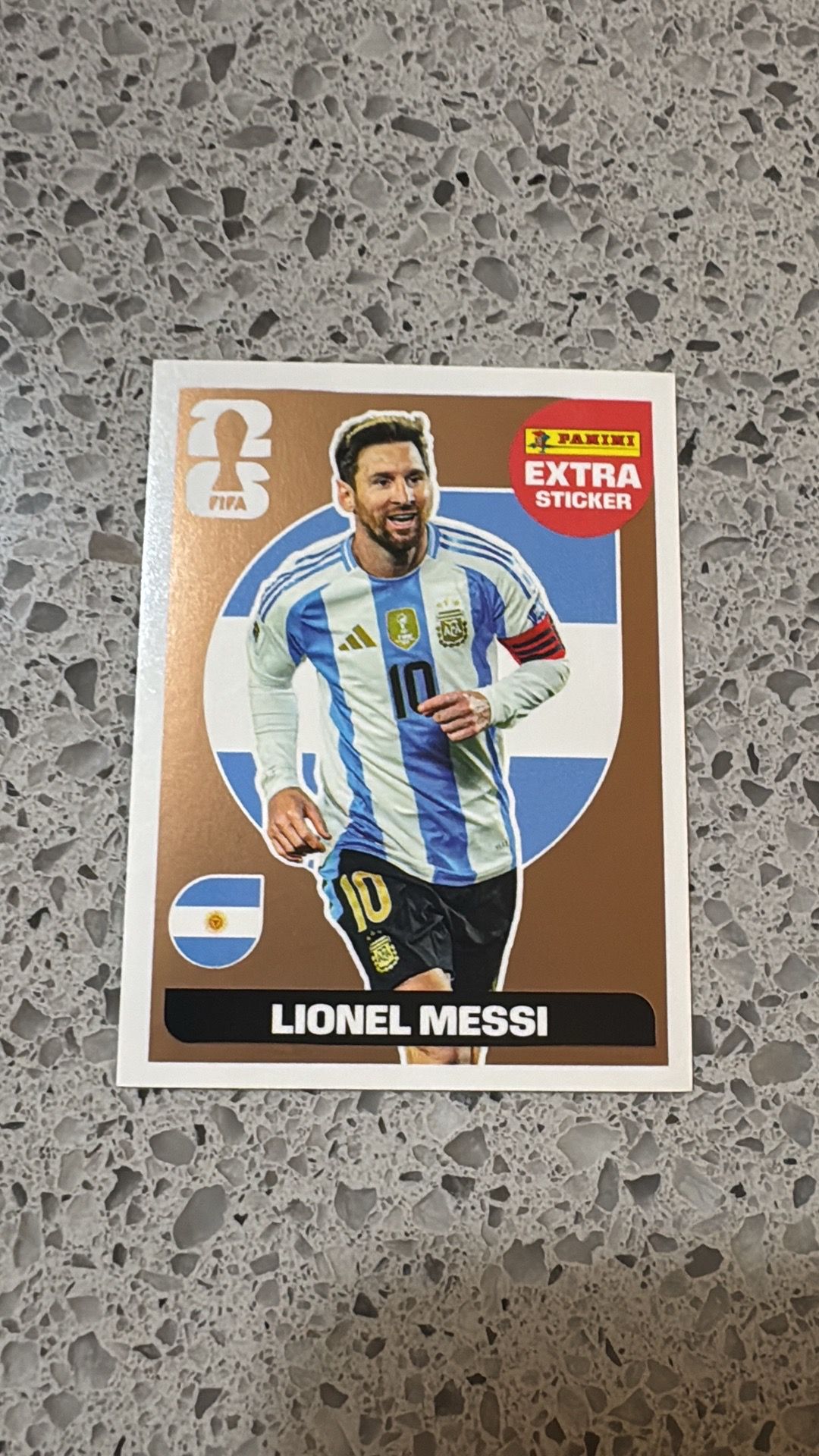 Messi Gold Extra Sticker Panini World Cup 2026