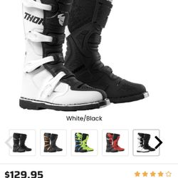Thor dirtbike Boots , Rode In 2x Broken In Around Ankles