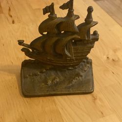 Vintage brass book end